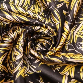 DRESHOW Large Square Satin Headscarves Hair Scarves Silk Accessories Classic Patterned Squares Beach Bandanas for Women