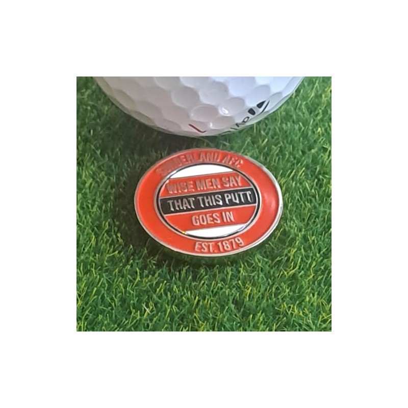 Sunderland Metal Golf Ball Marker with Magnetic Cap Clip