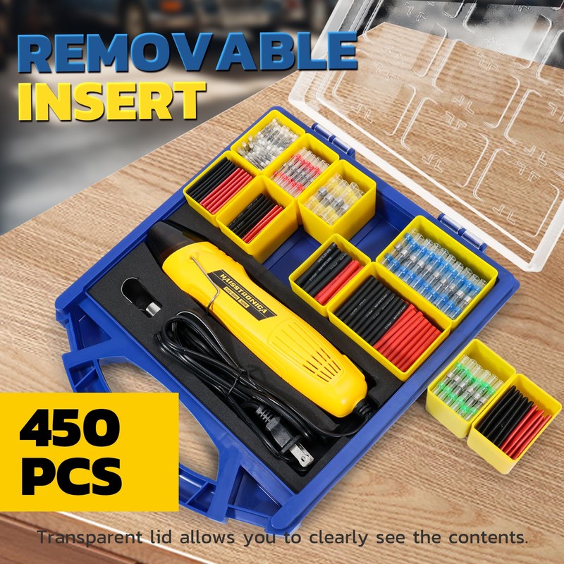 haisstronica Solder Seal Connectors and Tubing Kit, Mini Heat Gun,