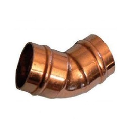 Bag of 5-22mm Solder Ring 45 Degree Elbow (Known as 45 Degree Elbow / 45 Degree Copper Elbow / 45 Degree Pipe Fitting / 45 Degree Bend Also Available in 15mm, 22mm, 28mm, 35mm, 42mm and 54mm)