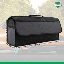 ADEPTNA® Durable Anti Slip Car Trunk Boot Tidy Organiser Storage Bag (LARGE BOOT ORGANISER)