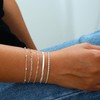 Silver Bracelets for Women Trendy, Sterling Silver Plated Paperclip Bead
