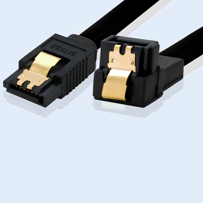 BIGtec SATA Cable 1m schwarz gerade/unten