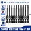 WORKPRO 10pcs Security Torx Bit Set, CNC Machined S2 Steel