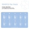 Medium Oval Round Nail Tips: 504Pcs Pre-shaped Full Cover Clear