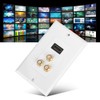 USB2.0 + 3 RCA Interfaces Multifunctional Wall Plate Panel for