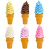 YOUEON 6 Pcs Artificial Ice Cream Cones, Simulated Ice Cream
