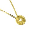 Tiny Gold Tone Compass Pendant Necklace, Dainty Jewelry (Stainless Steel)