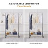 LiaMeE Heavy Duty Clothing Racks for Hanging Clothes, Adjustable Rolling