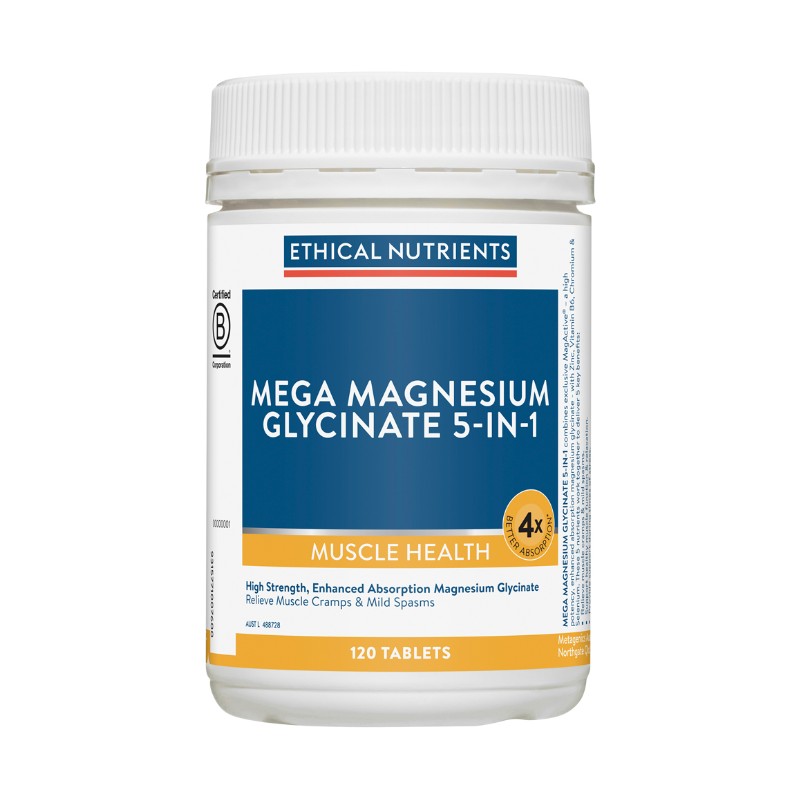 Ethical Nutrients Mega Magnesium Glycinate 5-in-1 120 Tablets