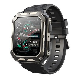 Stahl Gear Stahlgear Thor Smartwatch with Phone Function, 1.81 Inch Outdoor Fitness Watch, Military Standard, Waterproof, Activity Tracker with Blood Pressure, Compatible with Android & iOS (Black)