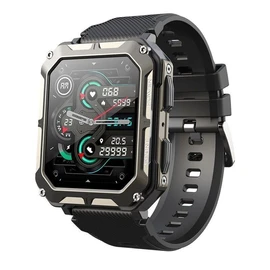 Stahl Gear Stahlgear Thor Smartwatch with Phone Function, 1.81 Inch Outdoor Fitness Watch, Military Standard, Waterproof, Activity Tracker with Blood Pressure, Compatible with Android & iOS (Black)