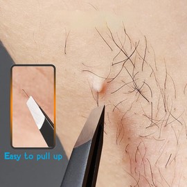 1 Pc Professional Eyebrow Tweezer - Stainless Steel Sharp Tweezers for Facial Hair Men and Women - Precision Tweezers for Eyebrows Plucking, Works Well to Pluck Ingrown Hair Remover (Black)