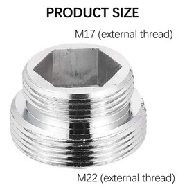 PHOGARY Female Tap Connector for Kitchen Sink Tap Shower Faucet Garden Adapter, Suitable for Diameter 17mm Faucet, M22 Male Thread Faucet Adapter