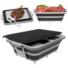 ANJUKE Collapsible BBQ Prep Tub with Lid(2Gal/8L),Foldable Camping Sink with