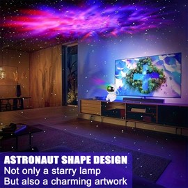 Astronaut Galaxy Star Projector, Galaxy Light Projector, Space Planetarium Projector, Kids Night Light, 8 Modes Remote and 360° Adjustable Star Lights Projector for Bedroom, Ceiling, Party Decor Gifts
