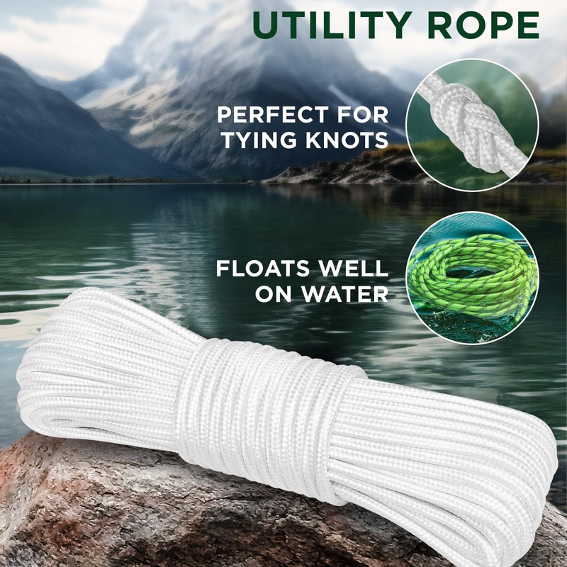 TECEUM Rope – 27.5M x 10mm (3/8 Inch) – White