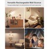 DetarZinLED Battery Operated Wall Sconces Set of 2,Rechargeable Wall Lights