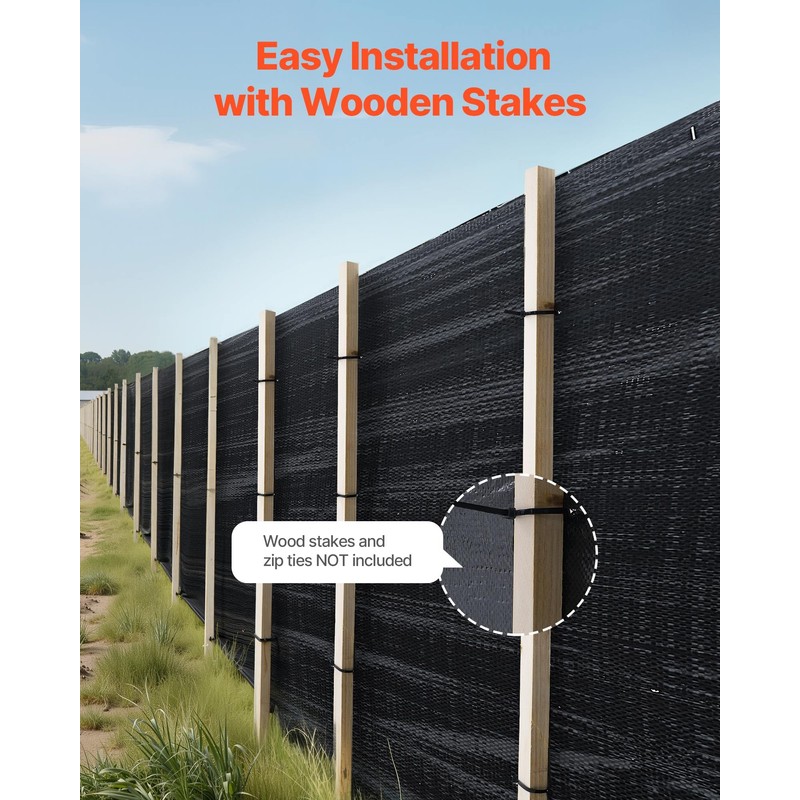 VEVOR Silt Fence Fabric Roll, 3 x 500 ft Erosion
