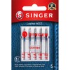 SINGER - Agujas para máquina de coser de piel, tamaño