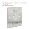 Momentary Push to Exit Button Switch Stainless Steel Panel Door