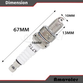 Amavoler A7TC Spark Plug Fit for GY6 50 cc 70cc 90 cc 110cc 125 cc 150cc ATVs Dirt Bikes Go Karts Scooters Quad 4 Wheeler Pit Bike Dune Buggy Sandrail Moped Roketa Taotao Etc . LZ0242526 (2 pcs)