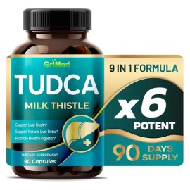 Suplemento Nutricional Tudca Cardo Mariano GriMed 90 Cápsulas USA
