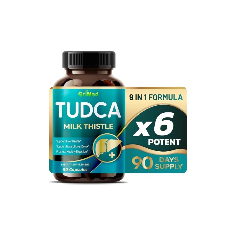 Suplemento Nutricional Tudca Cardo Mariano GriMed 90 Cápsulas USA