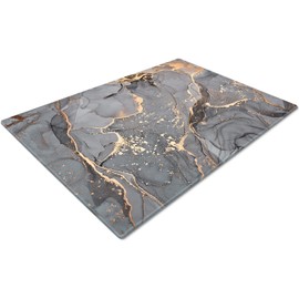 Chopping Board | Glass Chopping Boards for Kitchens | Glass Worktop Savers for Kitchen | Cutting Boards for Kitchen | Chopping Board Non Slip | Small Chopping Board | Grey Gold Black