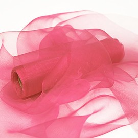 Stoff-Kollektion Organza Roll Table Runner 9 m x 15 cm (Pink)