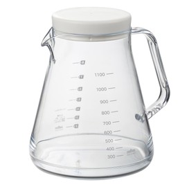 Akebono Sangyo TW-3763 Unbreakable Coffee Server, 33.8 fl oz (1,100 ml), White, 1100 Bottle, Dishwasher Safe, Made in Japan