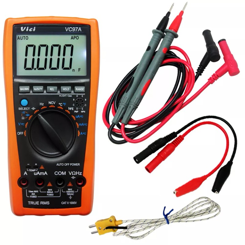 AideTek VICI VC97A auto multimeter NCV True RMS back light