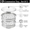 VJR Christian Holy Communion Tray with LId- Pack of 2