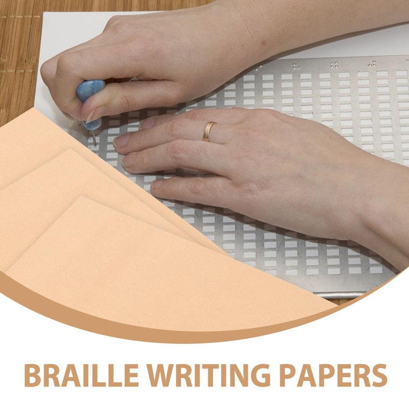 Pack of 40 Braille School Supplies Practice Paper Accessories for