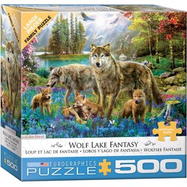 EuroGraphics (EURHR Wolf Lake Fantasy 500Piece Puzzle 500Piece Jigsaw Puzzle