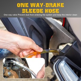 Brake Bleeder Hose, Brake Bleeder Hose One Way Check Valve, One Way Check Valve Tube Bleeding Tool Kit for Car Motorcyle Clutch, 2025 Upgraded Universal Brake Fluid Bleeder (2pc)