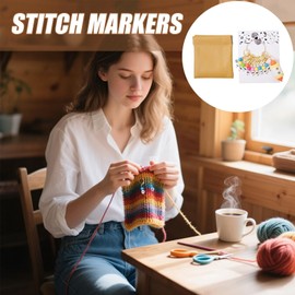 Knitting Art Markers | Crochet Markers and Row Counter - English Letters or Numbered Locking Tool Removable for Craft Projects Beading Sewing Quilt Binding