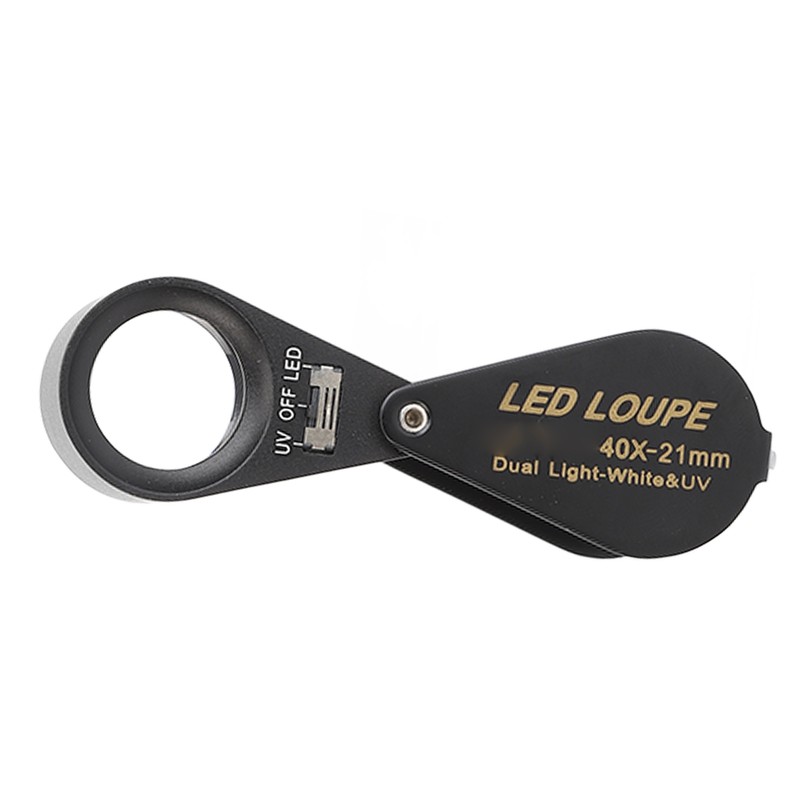 Jewelry Magnifier 40X 21mm Lens Foldable Magnifying Eye Loupe with