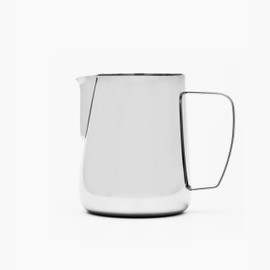 Barista Hustle Milk Pitcher – 600ml Polished Stainless Steel, Precision Spout & Handle Alignment, Internal Measurement Markings, Premium 304 Stainless Steel Milk Steaming Pitcher for Latte Art