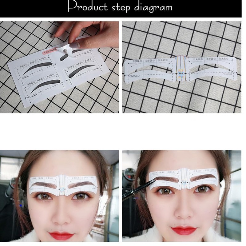 Eyebrow Stencils Kit 34 Pieces Eyebrow Shaping Tool Eyebrow Grooming