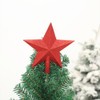 20CM Red Star Tree Topper Christmas Tree Decoration Glitter Tree