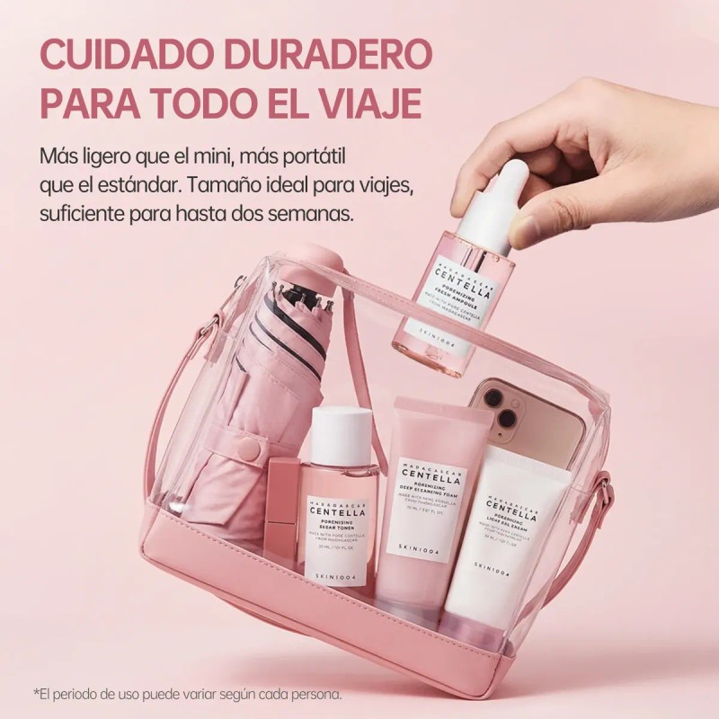 Skin1004 Kit De Viaje Poremizing Centella Madagascar 4 Pzs