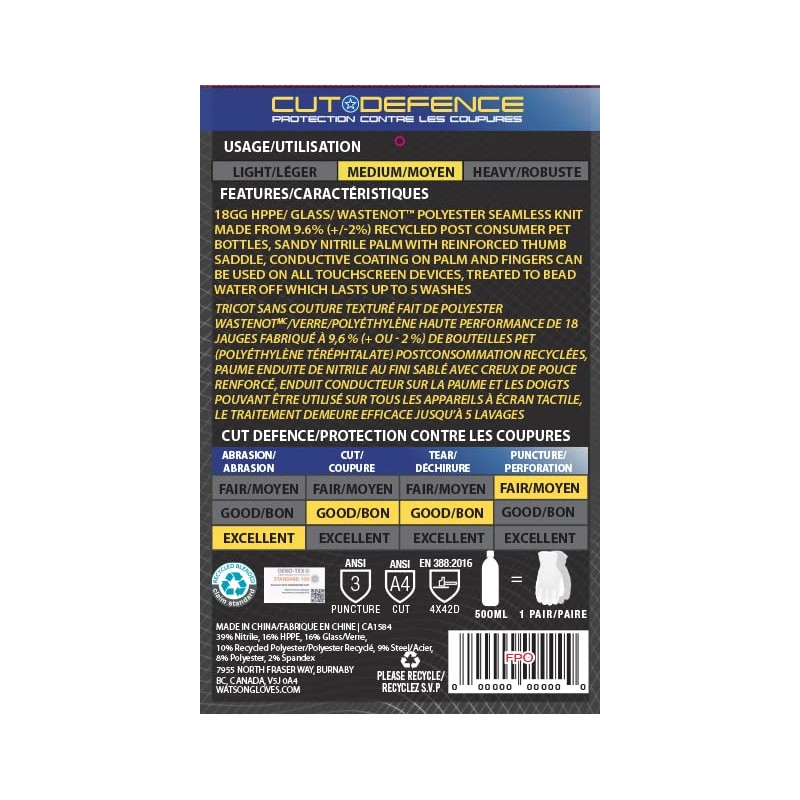 Watson Gloves Stealth Phoenix Sustainable Cut Resistant Glove - Sandy