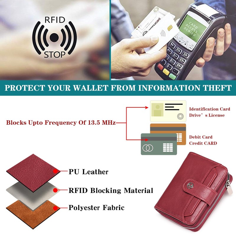 FALAN MULE Purses for Women RFID Blocking Small Compact Bifold