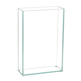 Royal Imports Flower Glass Vase Decorative Centerpiece for Home or Wedding Flat Rectangle Plate Glass, 8" W x 12" H, Clear
