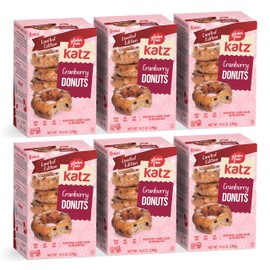 Katz Gluten Free Cranberry Donuts | Dairy Free, Nut Free, Soy Free, Gluten Free | Kosher (6 Packs of 6 Donuts, 10.5 Ounce Each)