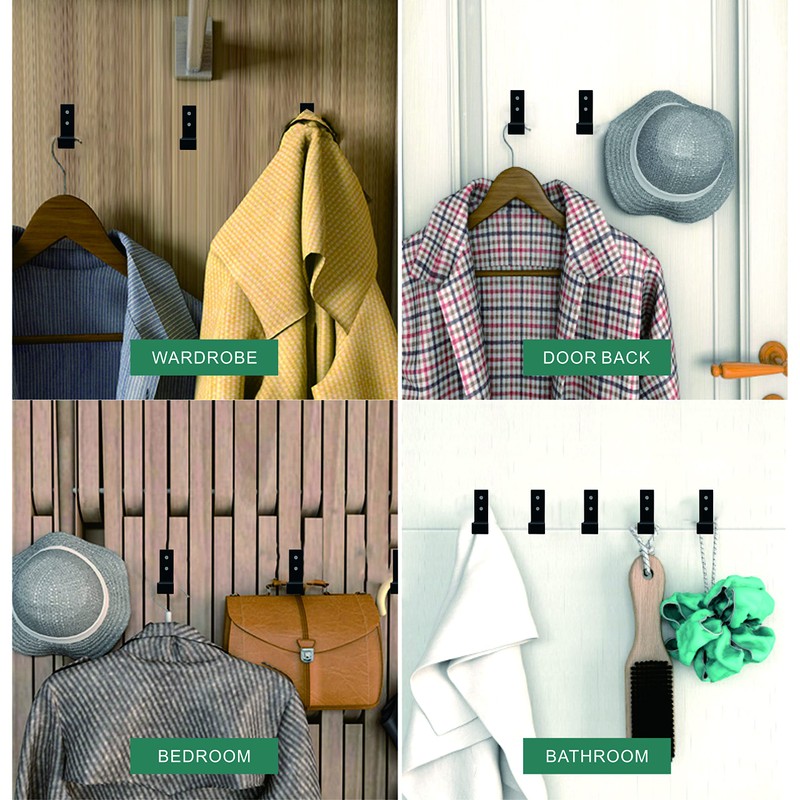 MeetRade Wall Hooks for Hanging Folding Coat Hooks 6 Pack