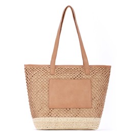 LHHMZ Women Straw Tote Straw Shoulder Bags Large Summer Beach Handbags Woven Tote Travel Beach Bag