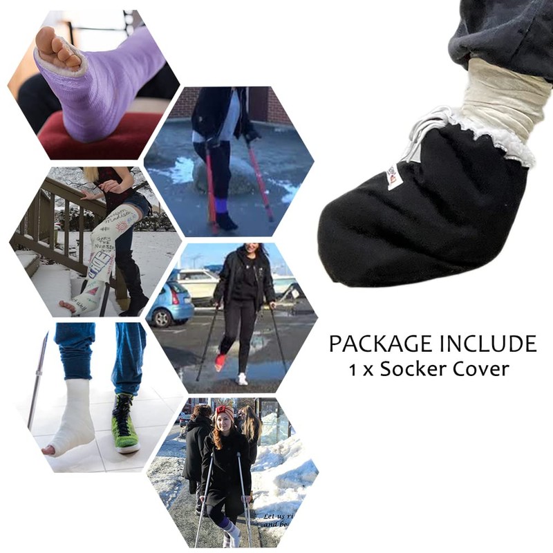 EDWERD Leg Cast Sock Cover for Knee Calf Foot Ankle