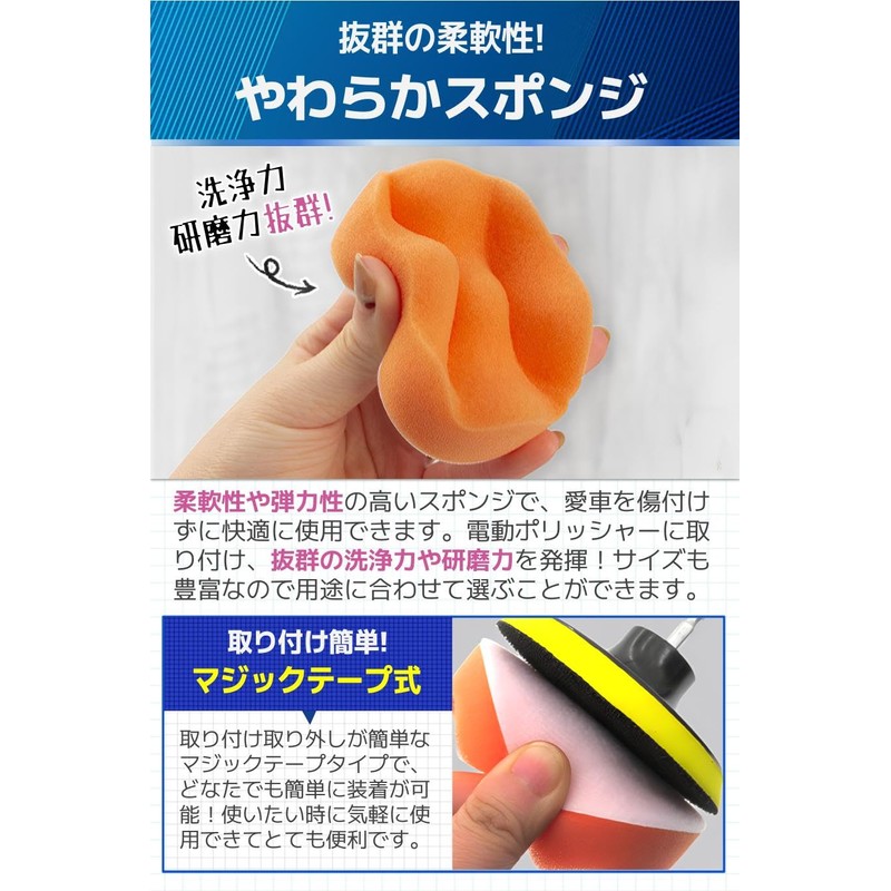 Fogman Polisher Buff, Sponge Buff for Car, Floor, Car Wash,